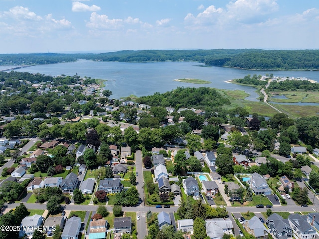 18 Holly St, Rumson, NJ 07760 - aerial perspective of suburban area featuring a nearby body of water