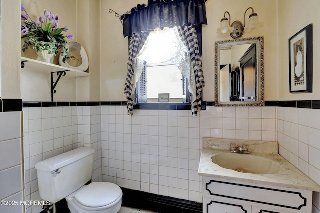 18 Holly St, Rumson, NJ 07760 - half bath with tile walls, vanity, and wainscoting