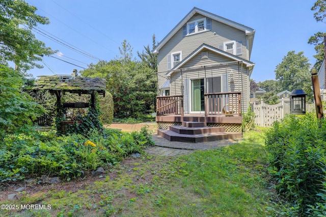 18 Holly St, Rumson, NJ 07760 - back of house featuring a wooden deck