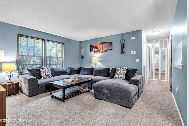 1002 Morning Glory Ct, Jackson, NJ 08527 - living room with a textured ceiling and carpet floors