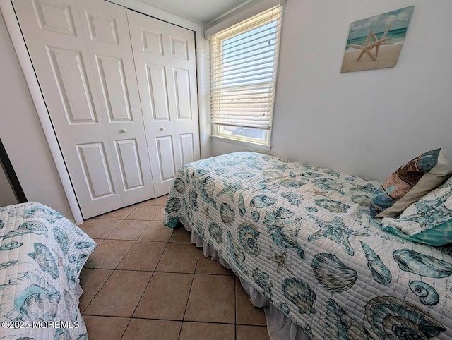 215 Harbor Dr, Lavallette, NJ 08735 - tiled bedroom featuring a closet