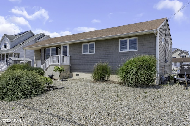 813 Tiller Dr, Forked River, NJ 08731 - ranch-style house with crawl space and a shingled roof