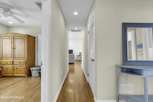 813 Tiller Dr, Forked River, NJ 08731 - corridor featuring light wood finished floors and recessed lighting
