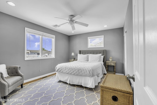 813 Tiller Dr, Forked River, NJ 08731 - bedroom with recessed lighting and ceiling fan