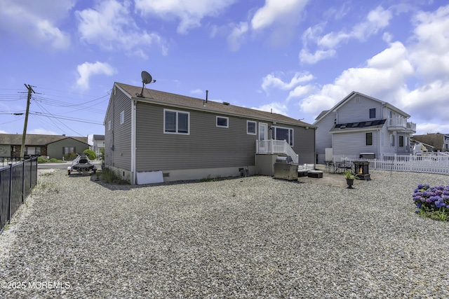 813 Tiller Dr, Forked River, NJ 08731 - back of house featuring crawl space, a fenced backyard, and a patio