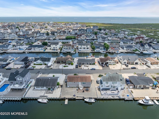 813 Tiller Dr, Forked River, NJ 08731 - aerial perspective of suburban area featuring a large body of water