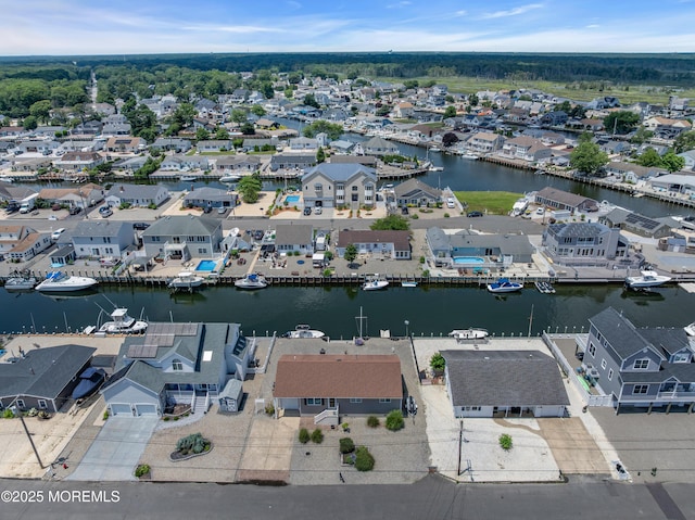 813 Tiller Dr, Forked River, NJ 08731 - aerial perspective of suburban area featuring a large body of water