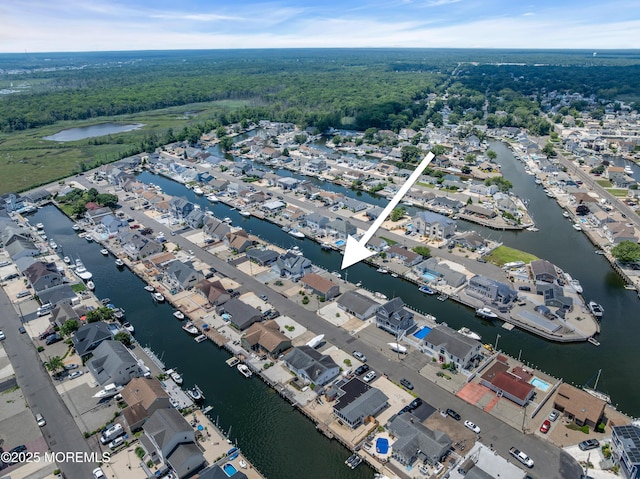 813 Tiller Dr, Forked River, NJ 08731 - aerial view of property's location with a large body of water and nearby suburban area