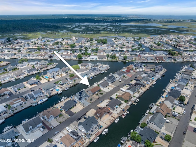 813 Tiller Dr, Forked River, NJ 08731 - aerial overview of property's location featuring a nearby body of water and nearby suburban area