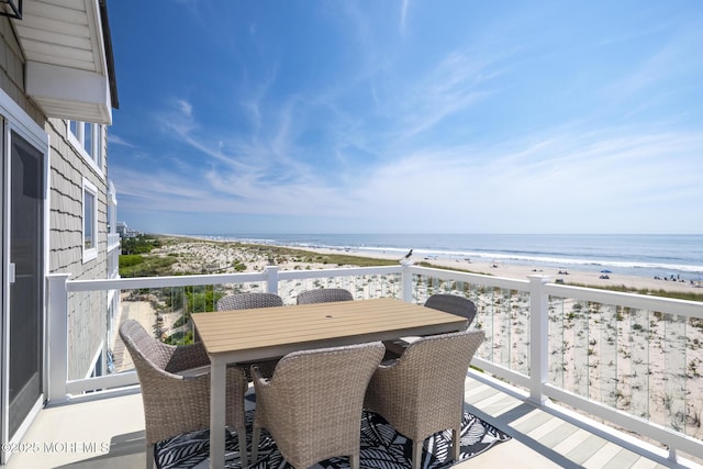 209 E 20th St, Long Beach Twp, NJ 08008 - balcony featuring view of water and beach