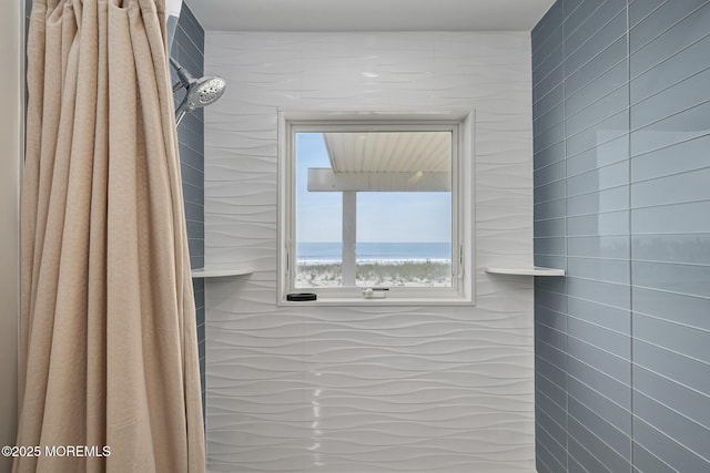 209 E 20th St, Long Beach Twp, NJ 08008 - bathroom view of curtained shower and nearby water