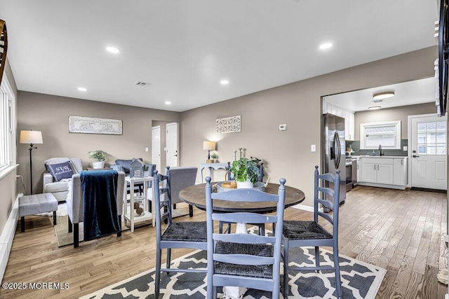 25 Montserrat St, Toms River, NJ 08757 - dining room featuring light wood-type flooring and recessed lighting