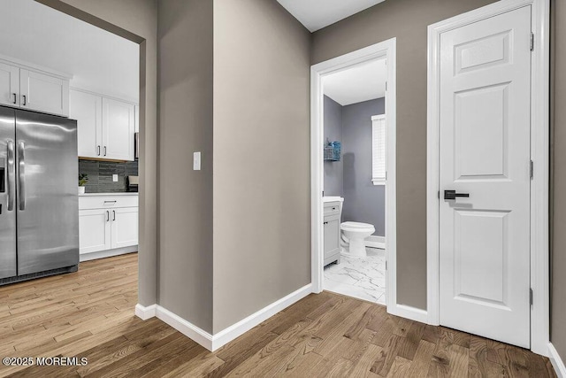 25 Montserrat St, Toms River, NJ 08757 - hallway with baseboards and light wood finished floors