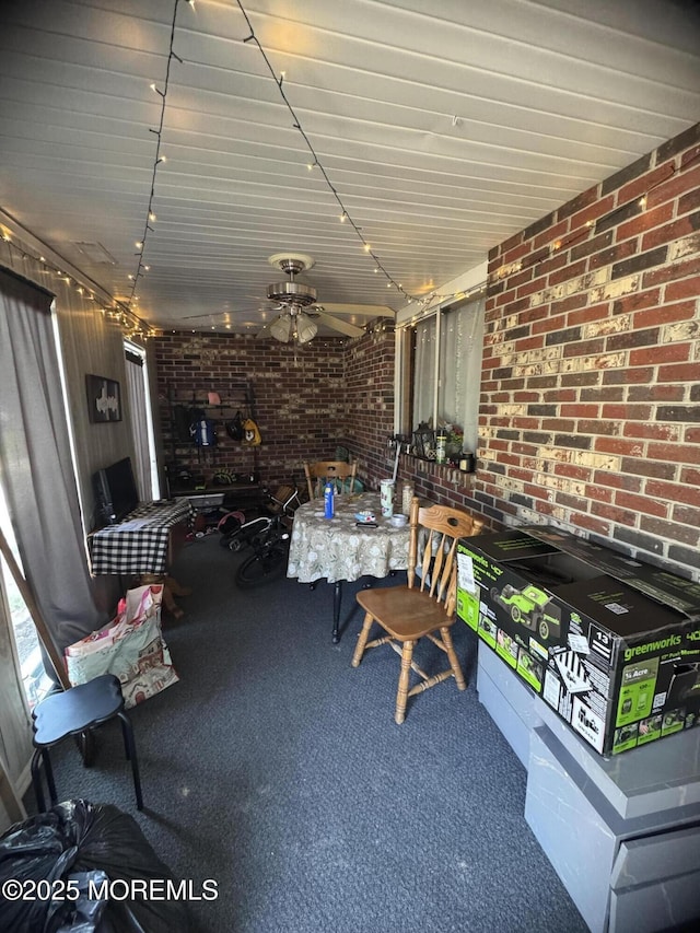 9 Winnebago Trl, Browns Mills, NJ 08015 - view of patio / terrace featuring a ceiling fan and outdoor dining area