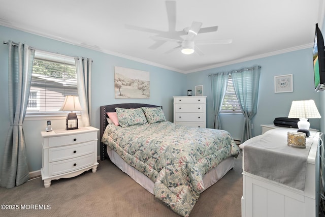 14 Campion Ct, Brick, NJ 08724 - carpeted bedroom featuring ornamental molding and ceiling fan