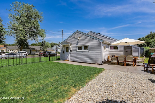 2905 Appleby Dr, Ocean Twp, NJ 07712 - rear view of house featuring a patio, a storage shed, and outdoor dining space