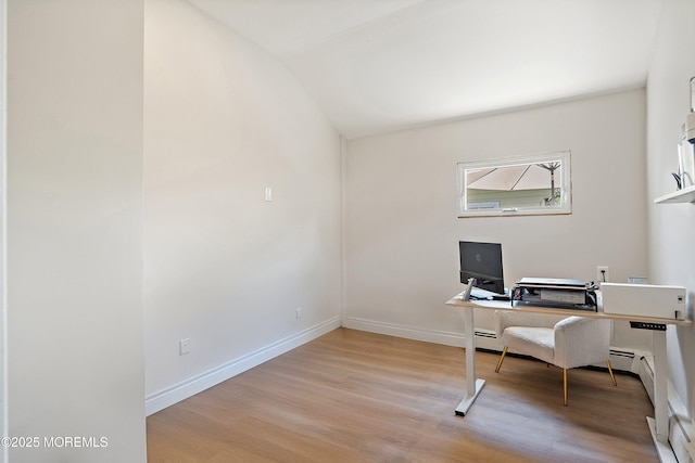 2905 Appleby Dr, Ocean Twp, NJ 07712 - office area with light wood finished floors and lofted ceiling
