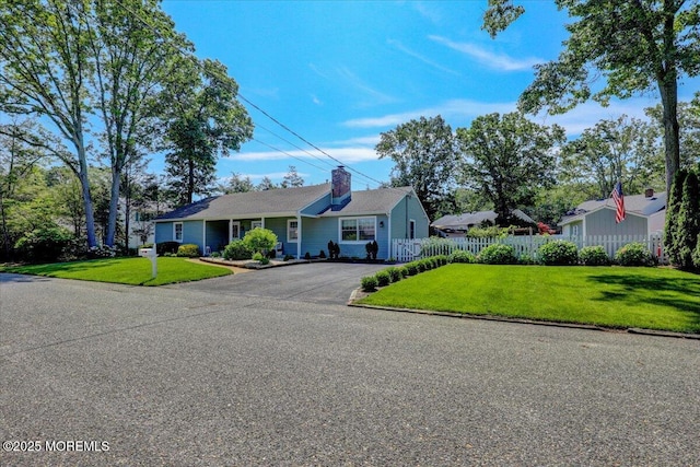 48 Crest Dr, Brick, NJ 08724 - ranch-style home featuring driveway and a chimney