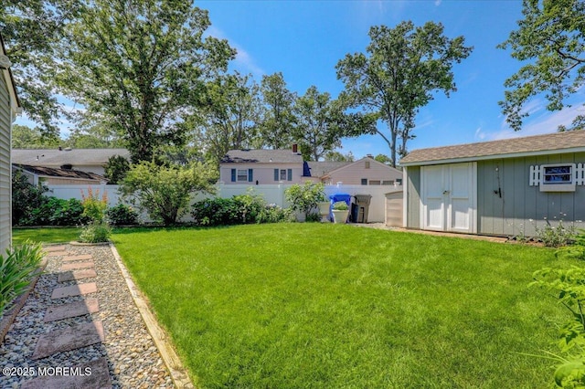 48 Crest Dr, Brick, NJ 08724 - fenced backyard featuring a storage unit