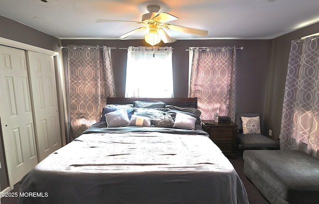 1509 Embury Ave, Neptune Township, NJ 07753 - bedroom featuring a ceiling fan and a closet