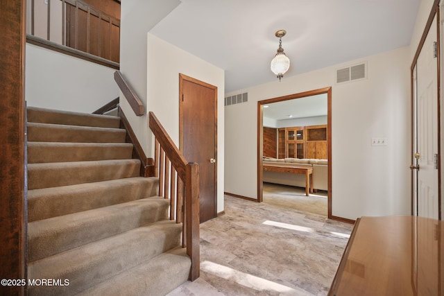 38 Pine St, Lincroft, NJ 07738 - foyer featuring stairs and light carpet