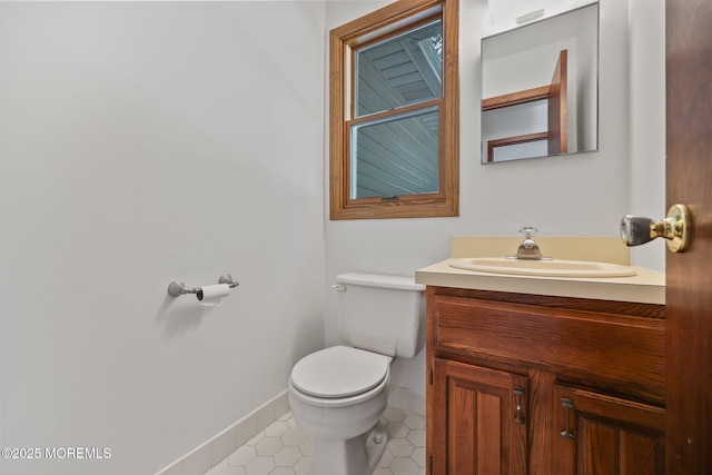 38 Pine St, Lincroft, NJ 07738 - half bath featuring vanity and tile patterned flooring