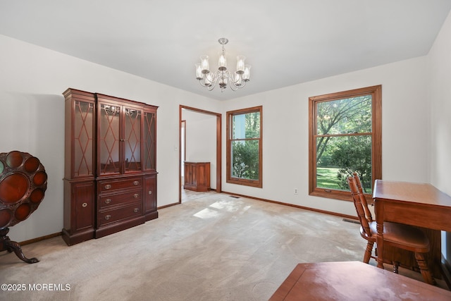 38 Pine St, Lincroft, NJ 07738 - dining room featuring a chandelier and light colored carpet