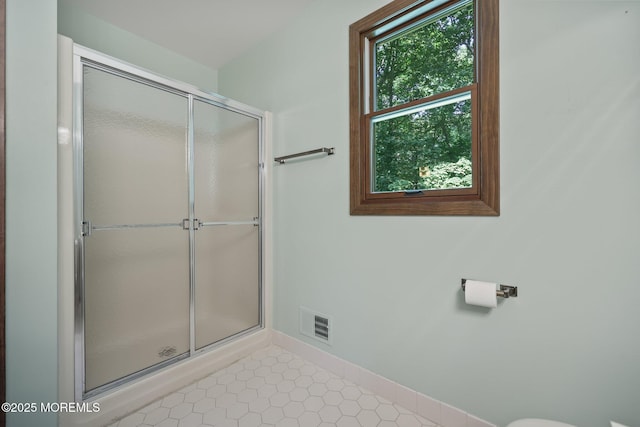 38 Pine St, Lincroft, NJ 07738 - bathroom featuring an enclosed shower and tile patterned flooring