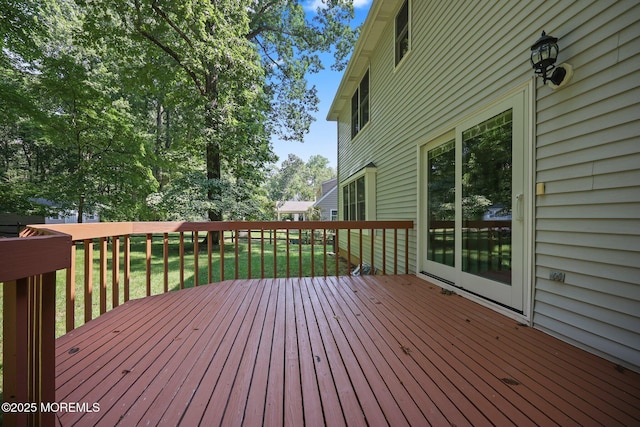 38 Pine St, Lincroft, NJ 07738 - wooden terrace featuring a yard