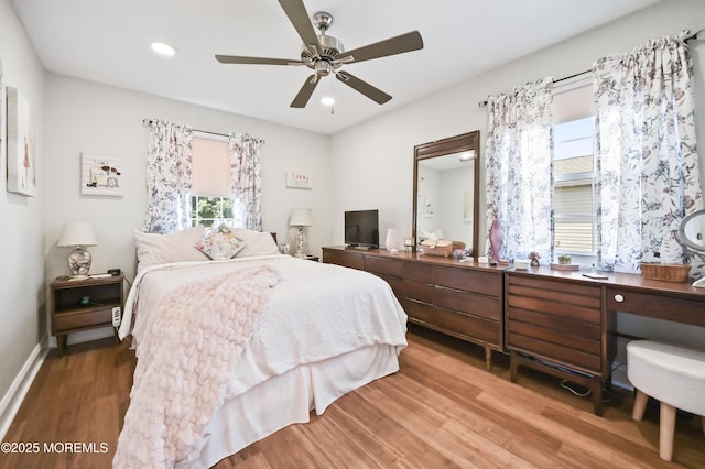 25 Tropicana Ct, Toms River, NJ 08757 - bedroom featuring wood finished floors, a desk, recessed lighting, and ceiling fan