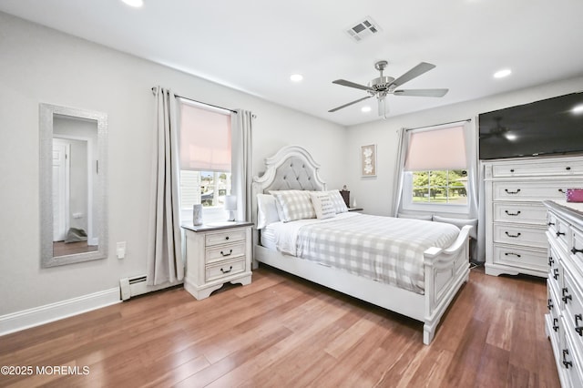 25 Tropicana Ct, Toms River, NJ 08757 - bedroom with wood finished floors, recessed lighting, and a ceiling fan