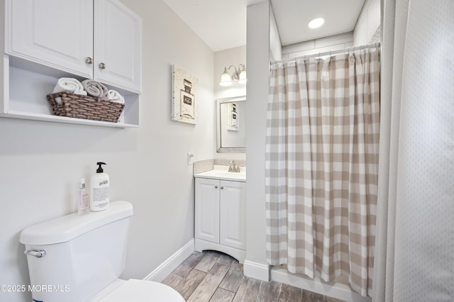 25 Tropicana Ct, Toms River, NJ 08757 - full bathroom featuring vanity, curtained shower, and wood finished floors