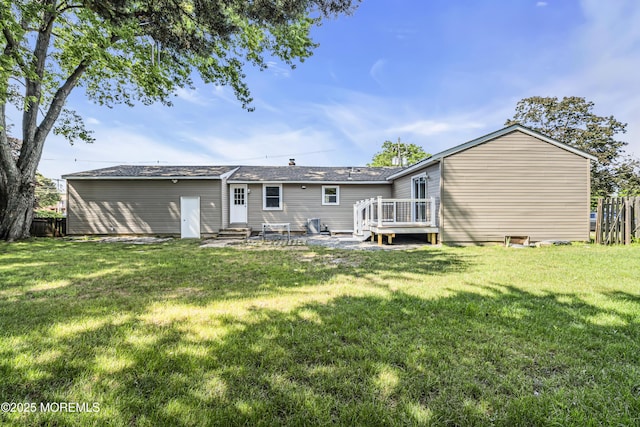9 Frederick Dr, Bayville, NJ 08721 - back of property featuring entry steps and a deck