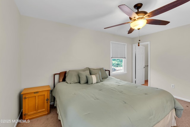 627 Meadow Run, Brick, NJ 08724 - bedroom with light colored carpet and a ceiling fan