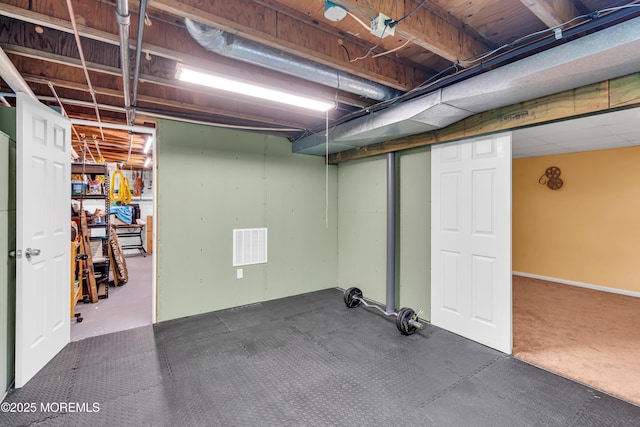 627 Meadow Run, Brick, NJ 08724 - basement with dark carpet