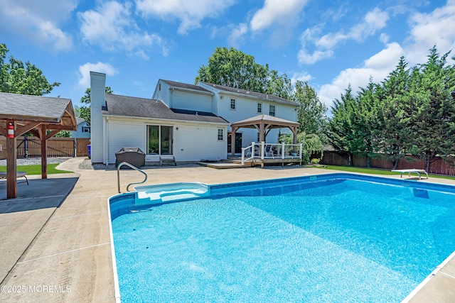 627 Meadow Run, Brick, NJ 08724 - view of swimming pool featuring a gazebo, a patio, a fenced backyard, and area for grilling