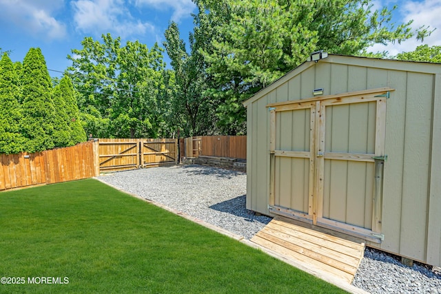 627 Meadow Run, Brick, NJ 08724 - fenced backyard with a shed and a gate