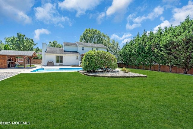 627 Meadow Run, Brick, NJ 08724 - back of property featuring a fenced backyard and a patio area