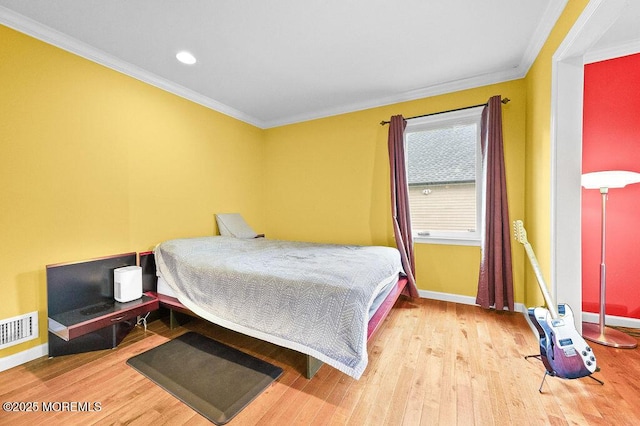 6 Opatut Ct, Morganville, NJ 07751 - bedroom with ornamental molding, wood finished floors, and recessed lighting