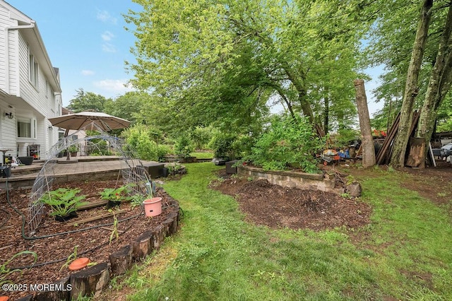 6 Opatut Ct, Morganville, NJ 07751 - view of green lawn featuring a vegetable garden