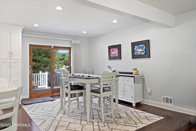5 Maplecrest Ct, Toms River, NJ 08753 - dining space featuring dark wood-style floors and recessed lighting