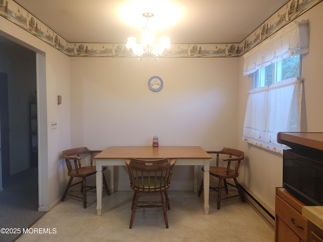 5B Lenape Dr, Whiting, NJ 08759 - dining space featuring a chandelier and baseboards