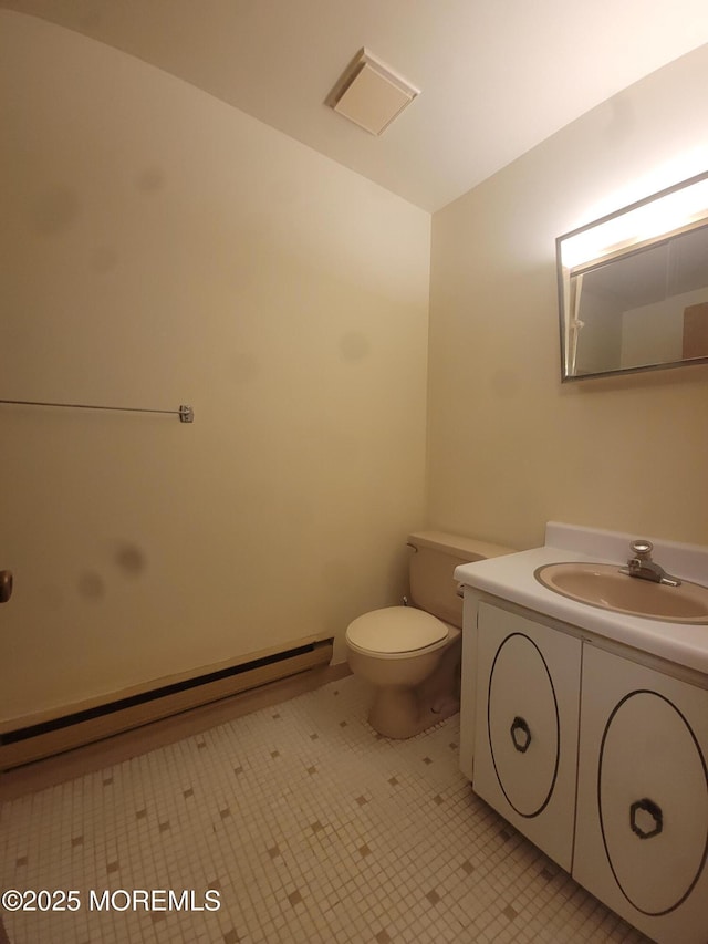 5B Lenape Dr, Whiting, NJ 08759 - bathroom featuring a baseboard heating unit and vanity