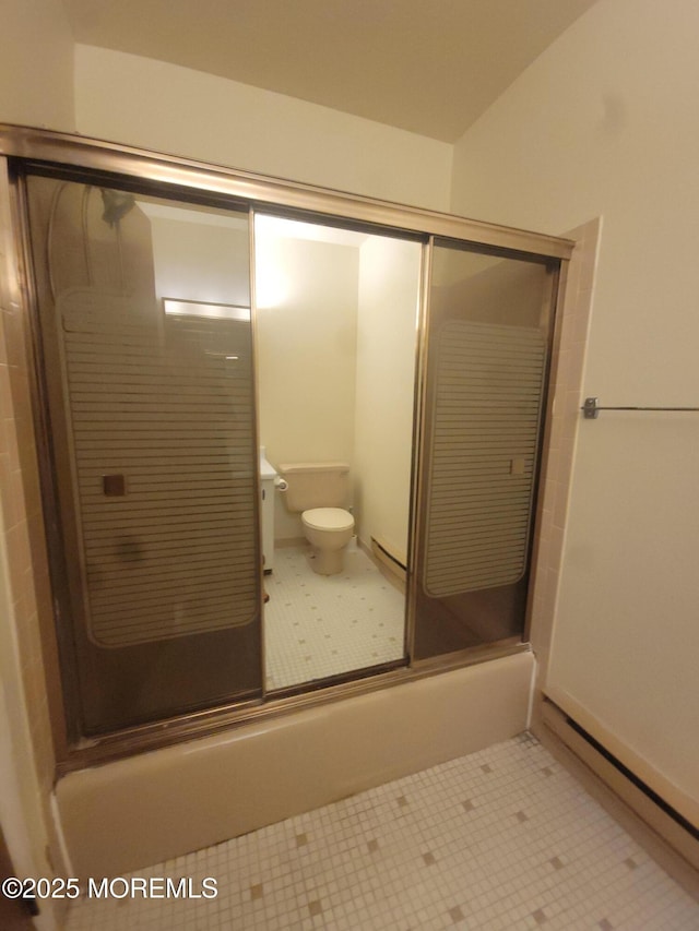 5B Lenape Dr, Whiting, NJ 08759 - bathroom featuring toilet and a shower with door