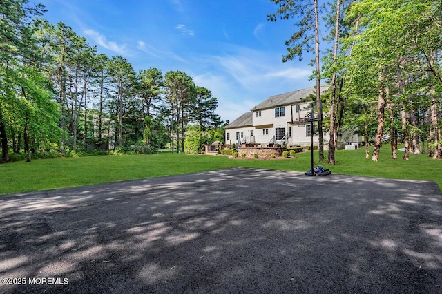 1 Opal Ct, Jackson, NJ 08527 - view of front of property featuring a front yard and a wooden deck