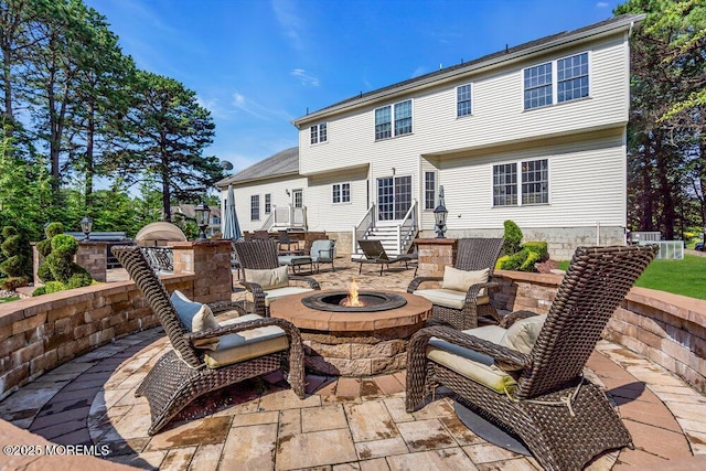 1 Opal Ct, Jackson, NJ 08527 - view of patio with a fire pit and entry steps