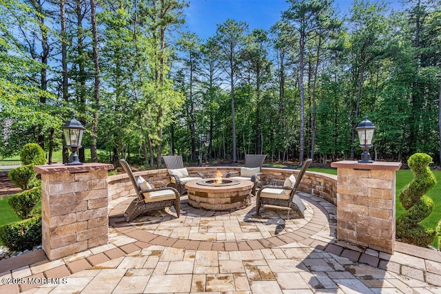 1 Opal Ct, Jackson, NJ 08527 - view of patio / terrace with a fire pit