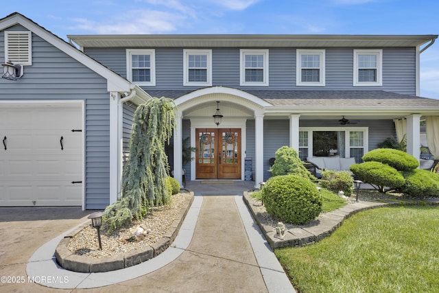 141 Twin Rivers Dr, Toms River, NJ 08753 - doorway to property with french doors and an attached garage