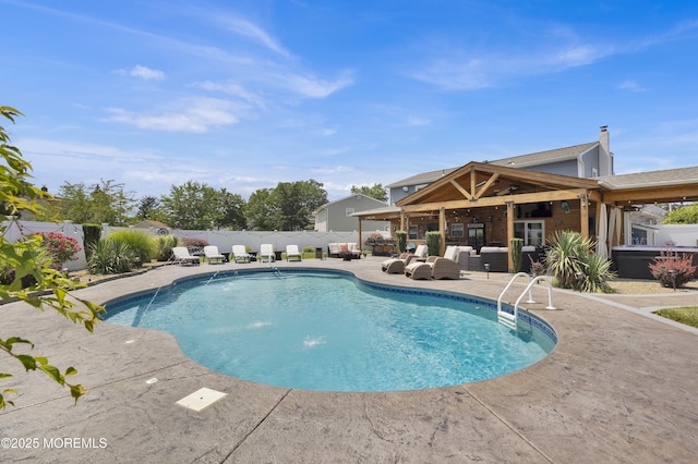 141 Twin Rivers Dr, Toms River, NJ 08753 - view of swimming pool featuring a patio area and a fenced backyard