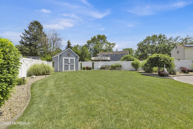141 Twin Rivers Dr, Toms River, NJ 08753 - fenced backyard featuring a storage unit
